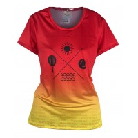 CAMISETA BEACH.ME X - VERMELHO E AMARELO